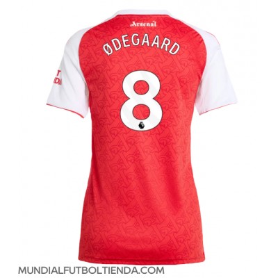 Camiseta Arsenal Martin Odegaard #8 Primera Equipación Replica 2025-26 para mujer mangas cortas Camiseta Arsenal Martin Odegaard #8 Primera Equipación Replica 2025-26 para mujer mangas cortas